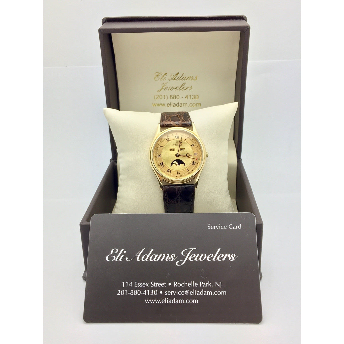 Concord Triple Day/Date/Month Moon Calendar 14k Gold Men's Watch