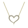 14K Yellow Gold Open Heart Diamond Pendant Necklace NK5265Y45JJ