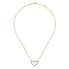 14K Rose Gold Open Heart Diamond Pendant Necklace NK5265K45JJ