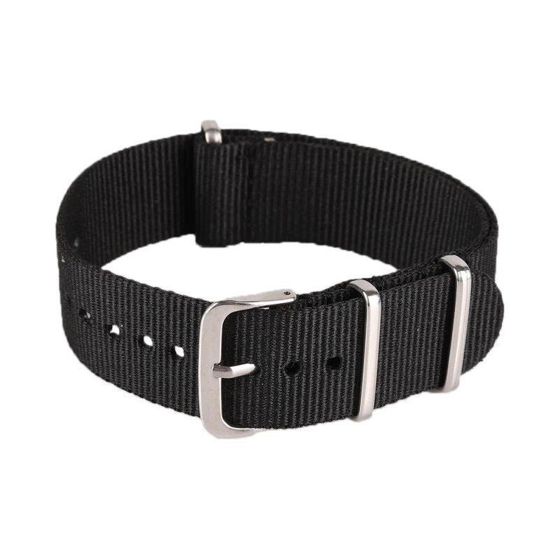 Black 20MM Nylon Watch Strap QJ1670B20