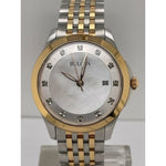 Bulova Ladies Classics Diamond White Mother of Pearl Dial Two Tone Bracelet Watch 98P162