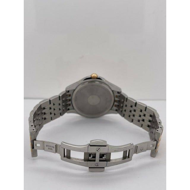 Bulova Ladies Classics Diamond White Mother of Pearl Dial Two Tone Bracelet Watch 98P162