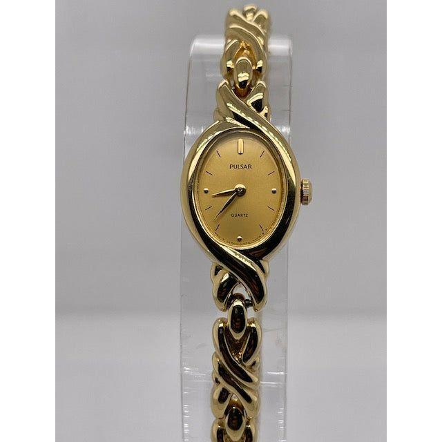 Pulsar Ladies Gold Tone Dial Gold Tone Stainless Steel Bracelet Watch 280144