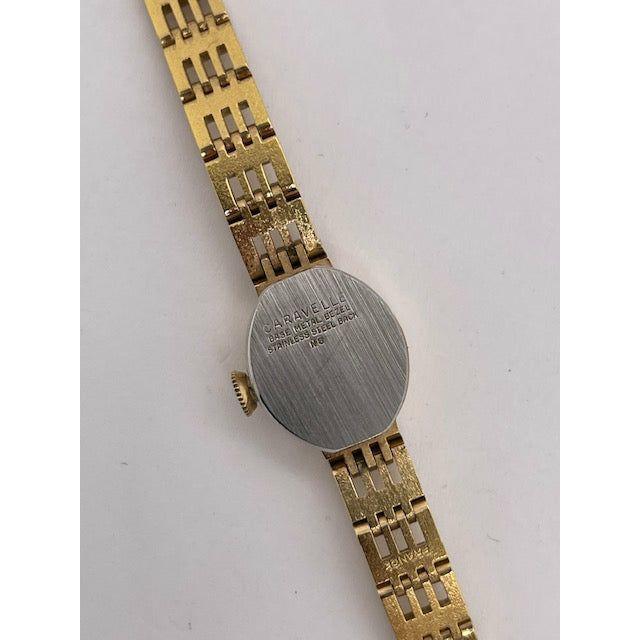 Caravelle Bulova Ladies Champagne Dial Yellow Gold Tone Mechanical Bracelet Watch N8