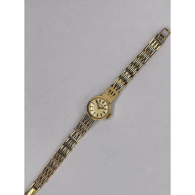 Caravelle Bulova Ladies Champagne Dial Yellow Gold Tone Mechanical Bracelet Watch N8