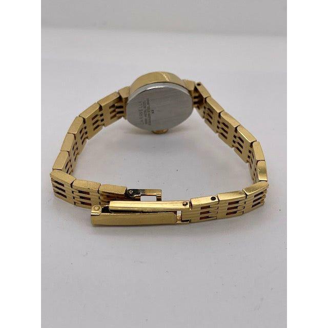 Caravelle Bulova Ladies Champagne Dial Yellow Gold Tone Mechanical Bracelet Watch N8