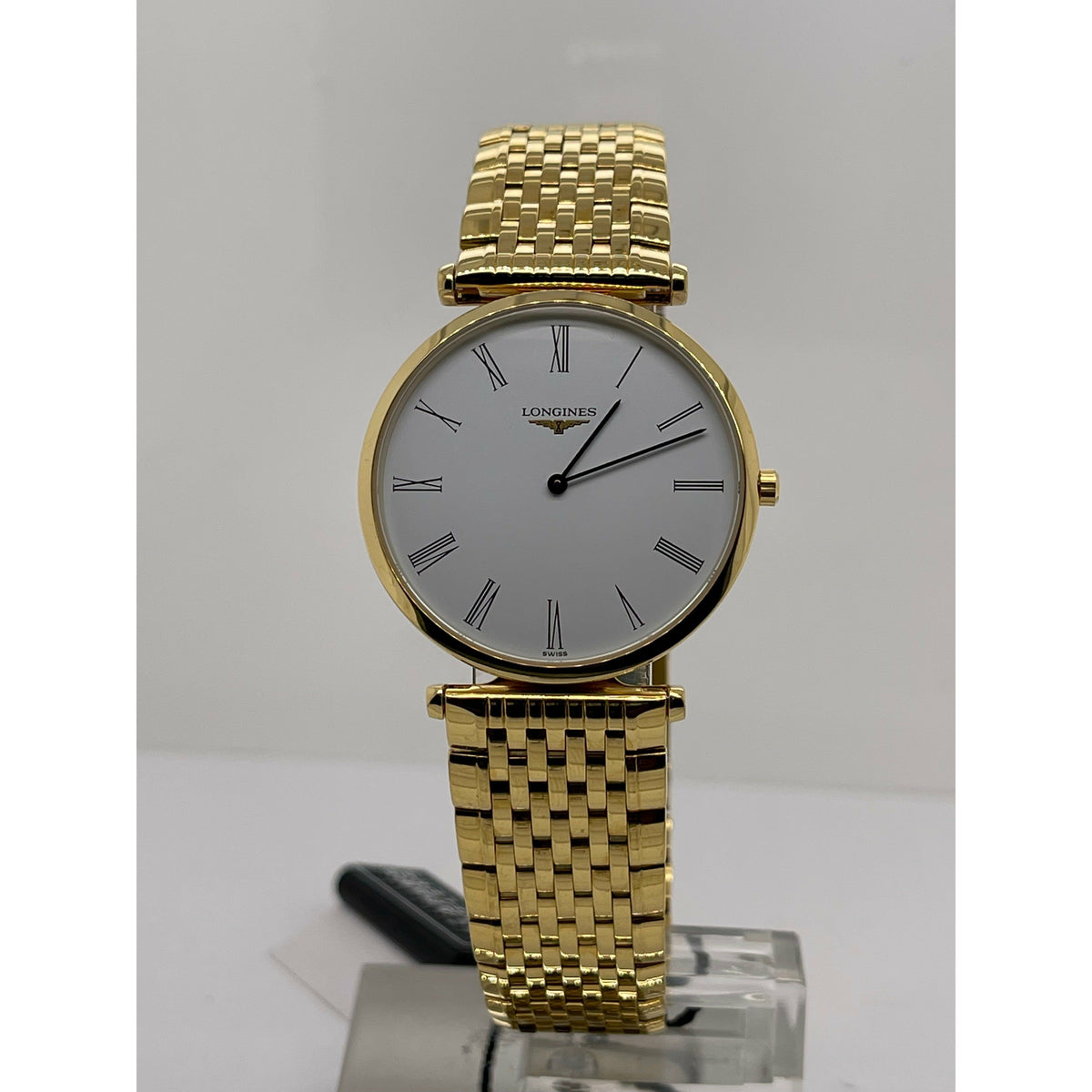 Longines La Grande Classique Men's White Dial Gold Tone Stainless Steel Bracelet Watch L47092