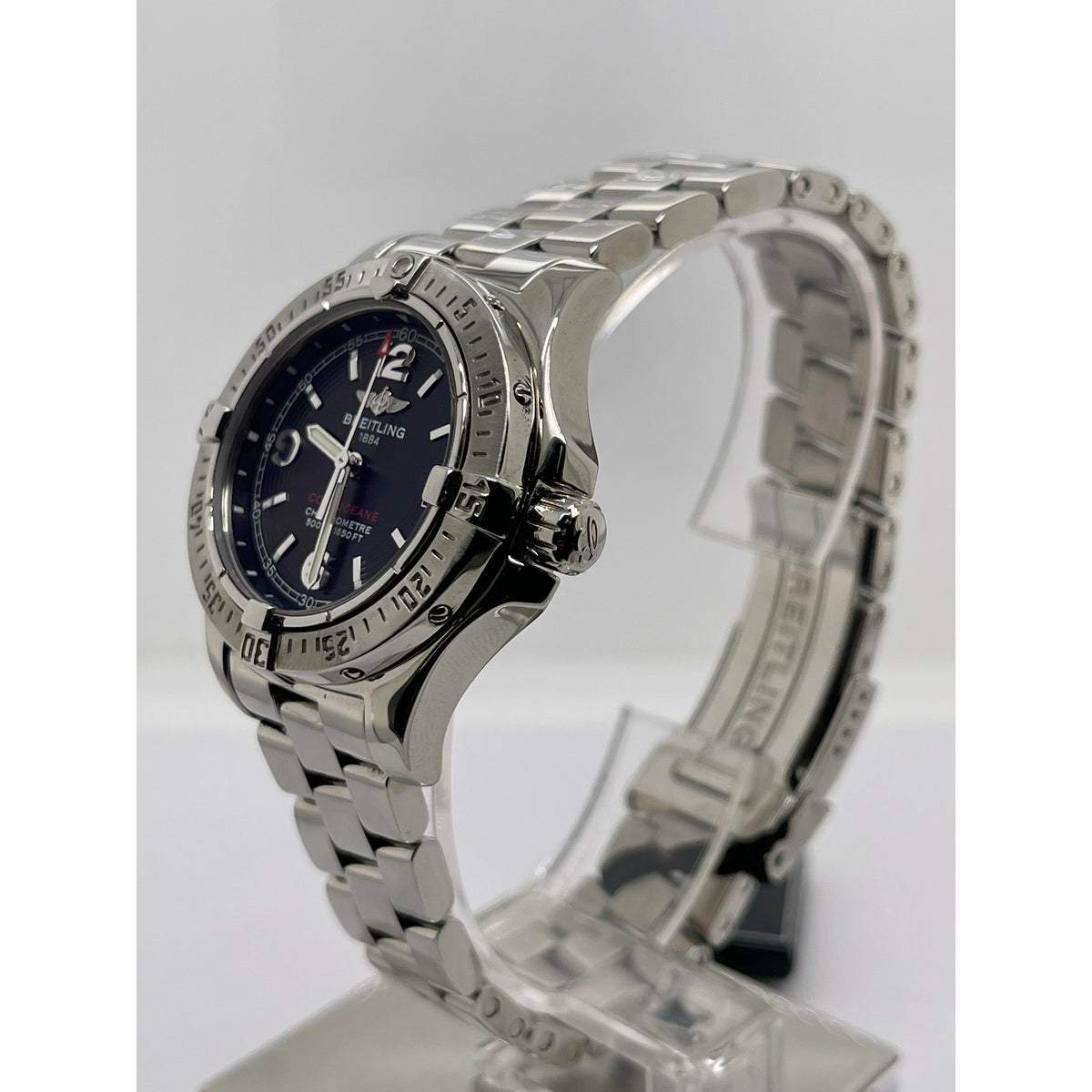 Breitling 1884 Unisex Colt Oceane Black Dial Chronometer Stainless Steel Bracelet Watch A77380
