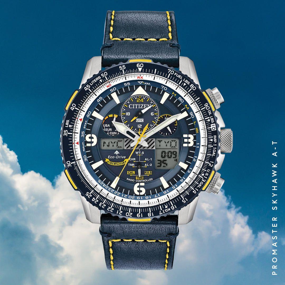 CITIZEN ゴールド ラジオコントロール置時計 CITIZEN PROMASTER Eco-Drive radio-controlled watch SKY