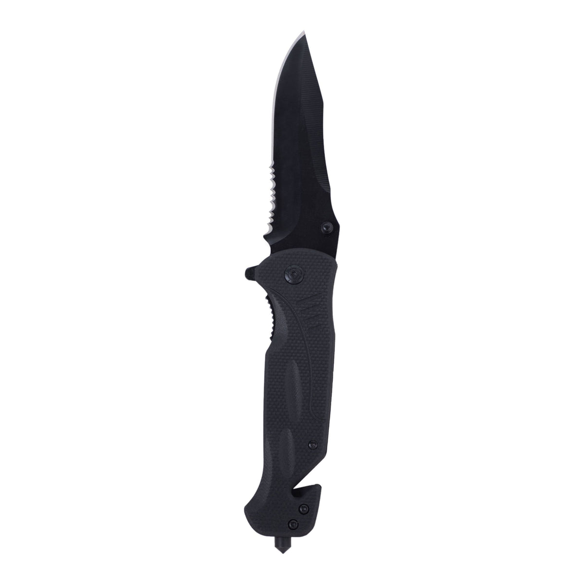 Tactical Stainless Steel Knife, Engraved & Personalized , Seat Belt Cutter, Window Breaker, Saw Blade, Survival Knife TBLKNIFE