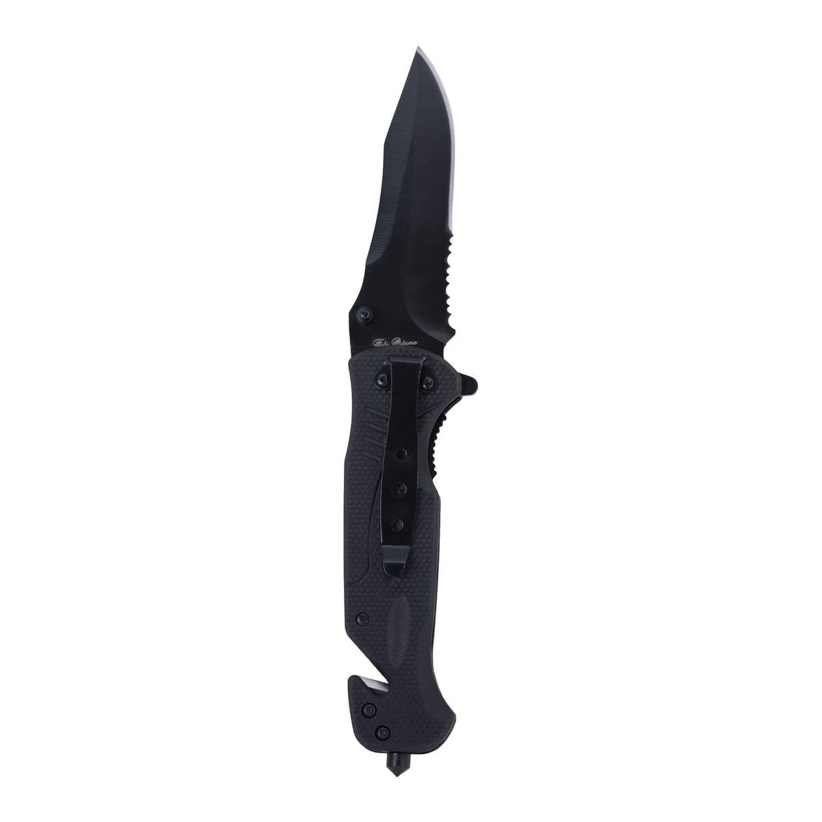 Tactical Stainless Steel Knife, Engraved & Personalized , Seat Belt Cutter, Window Breaker, Saw Blade, Survival Knife TBLKNIFE