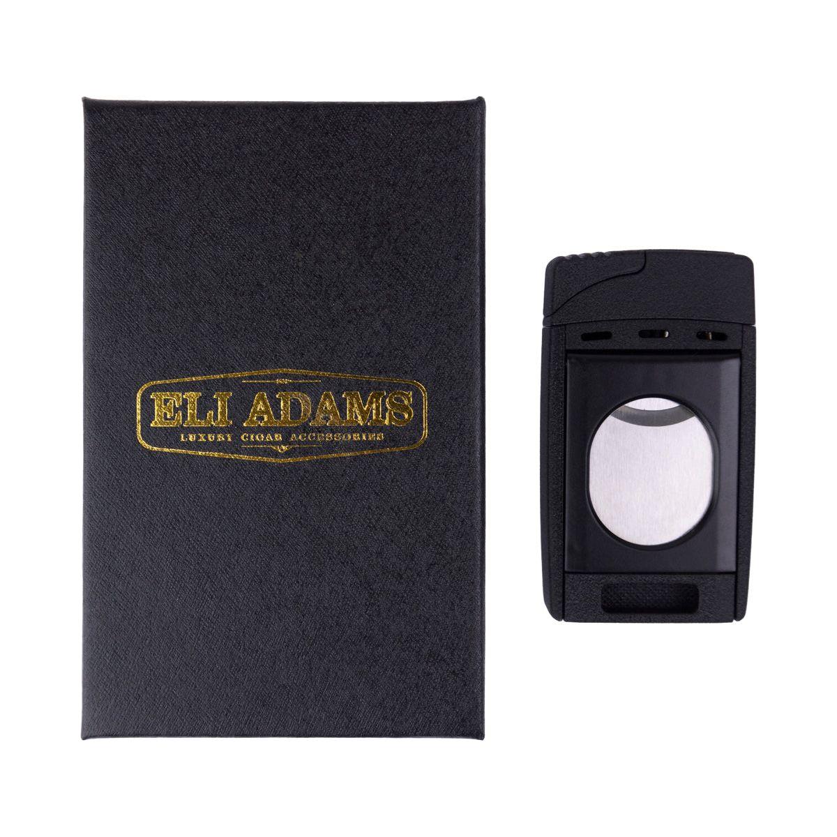 Black Color Dual Jet Torch Lighter with Cutter Combo