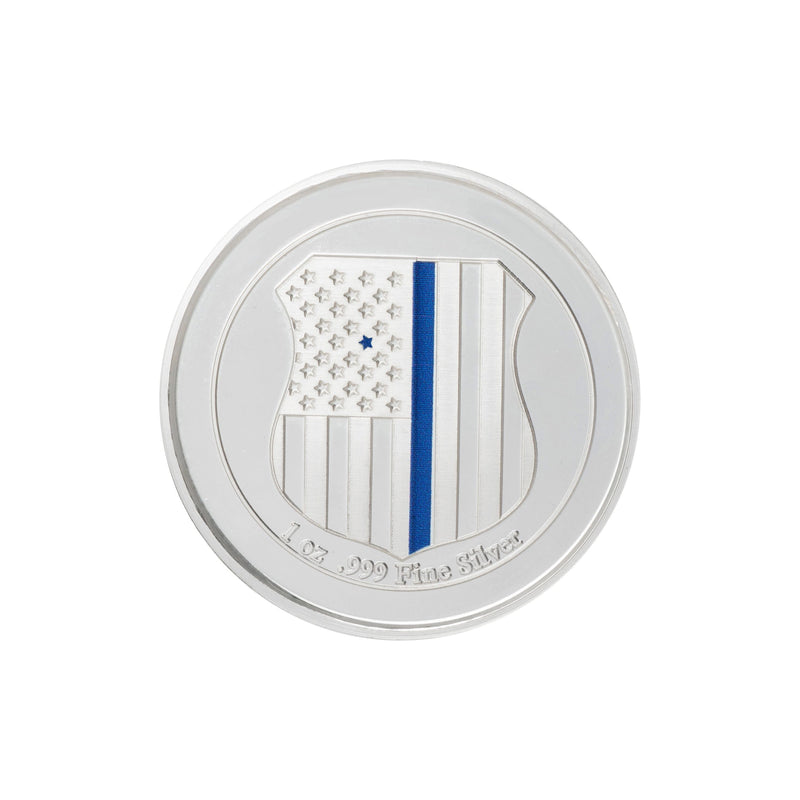 Thin Blue Line Coin - Engravable