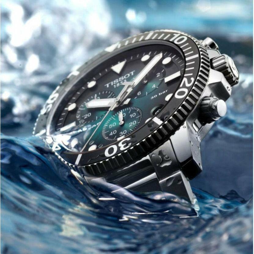 ●ティソ シースター 1000 T1204071109101 グリーン文字盤 TISSOT ティソ シースター1000オートマティック T120.407.11.091.01 正規品