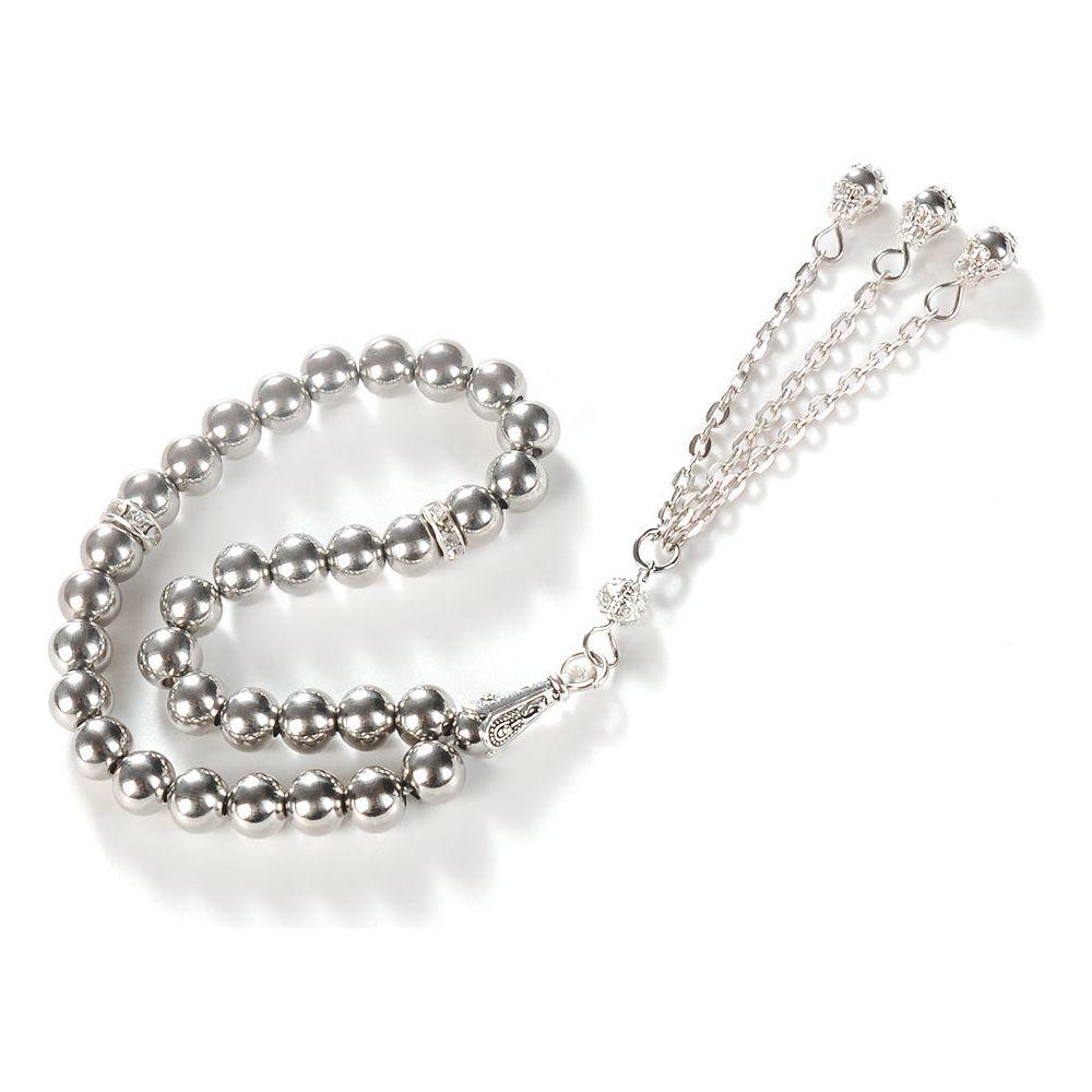 Stainless Steel Heavy 33 STONE PRAYER BEADS TESBIH TASBIH PRYRBEADSSTEEL