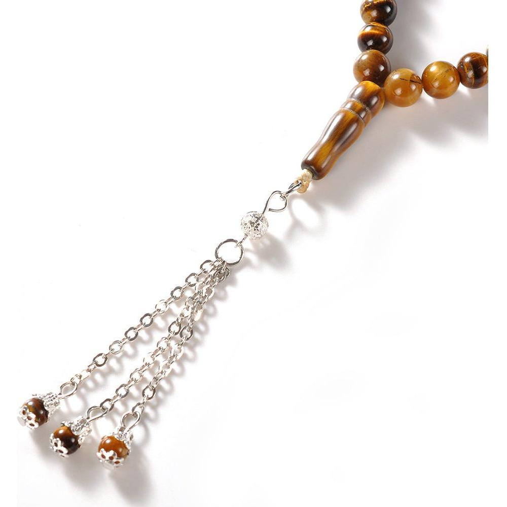 Tiger Eye Stone 33 Stone Prayer Beads Tesbih Tasbih PRYRBEADSTIGEREYE