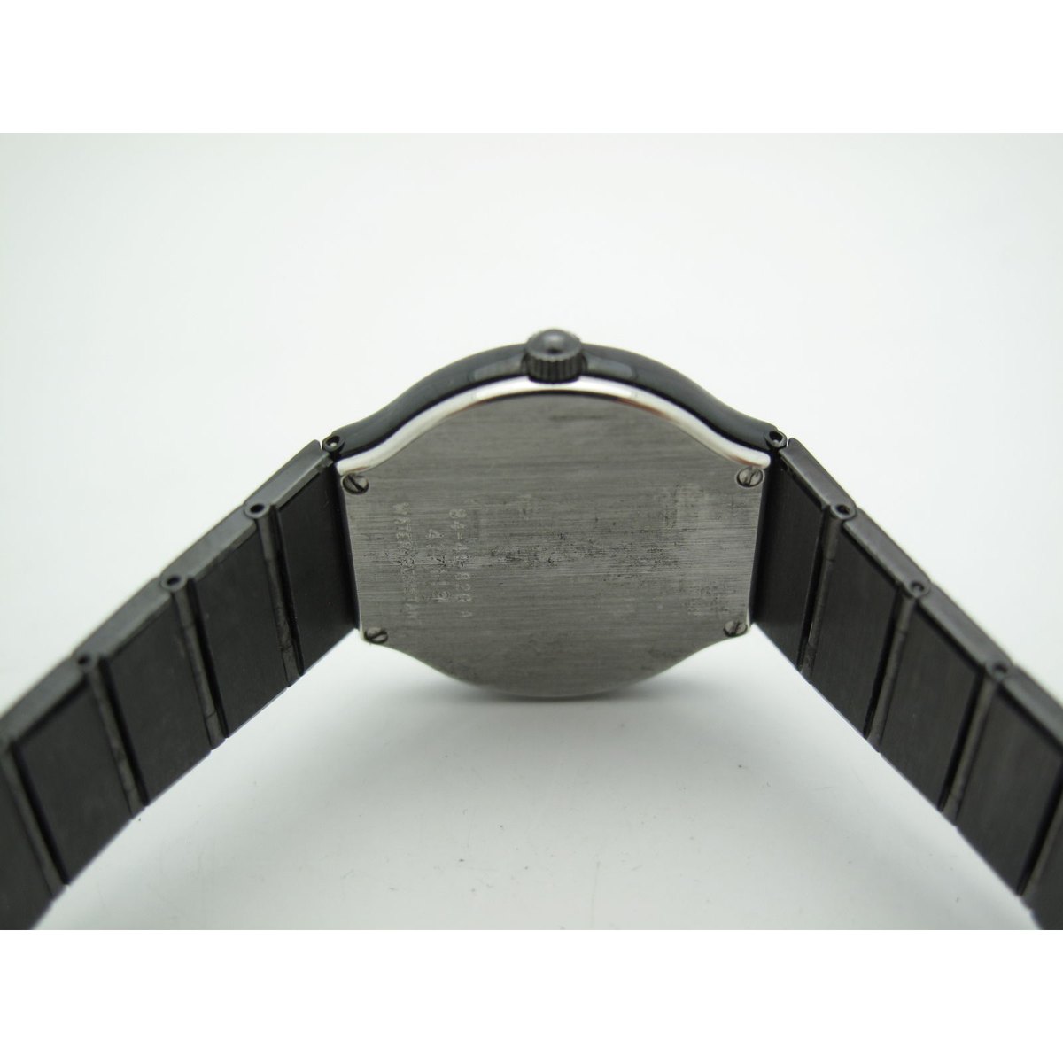 Movado Ladies Black Dial Black Stainless Steel Watch 8441820