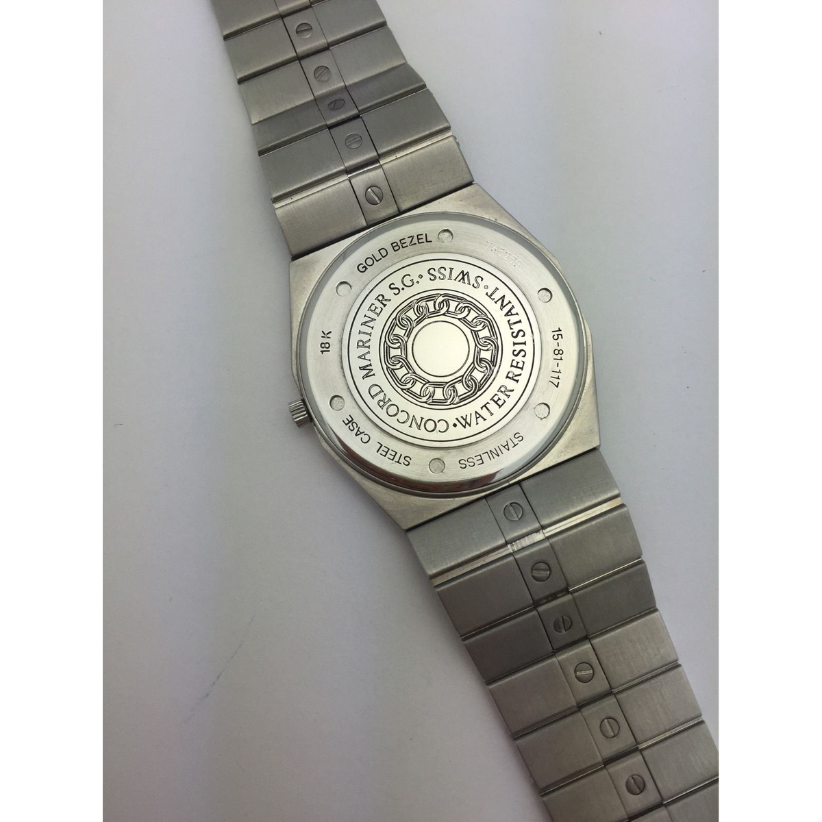 Concord Men's 18K Gold Bezel Mariner S.G. Two-Tone Quartz Watch 15-81-117
