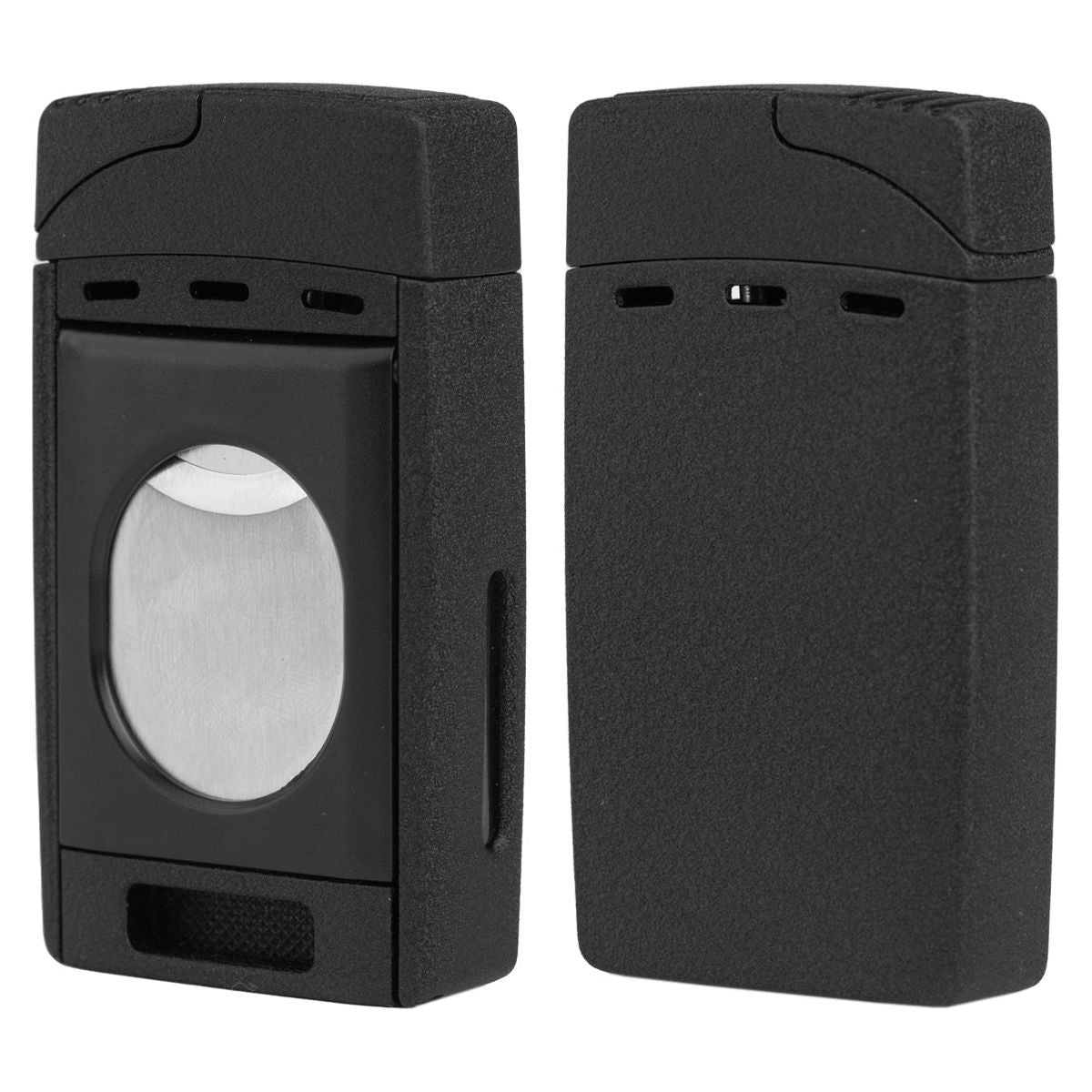 Black Color Dual Jet Torch Lighter with Cutter Combo