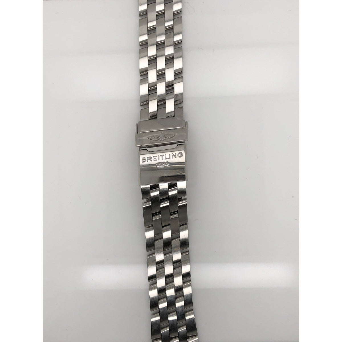 Breitling Pilot Silver Stainless Steel Band Strap Bracelet 20-18mm 366A