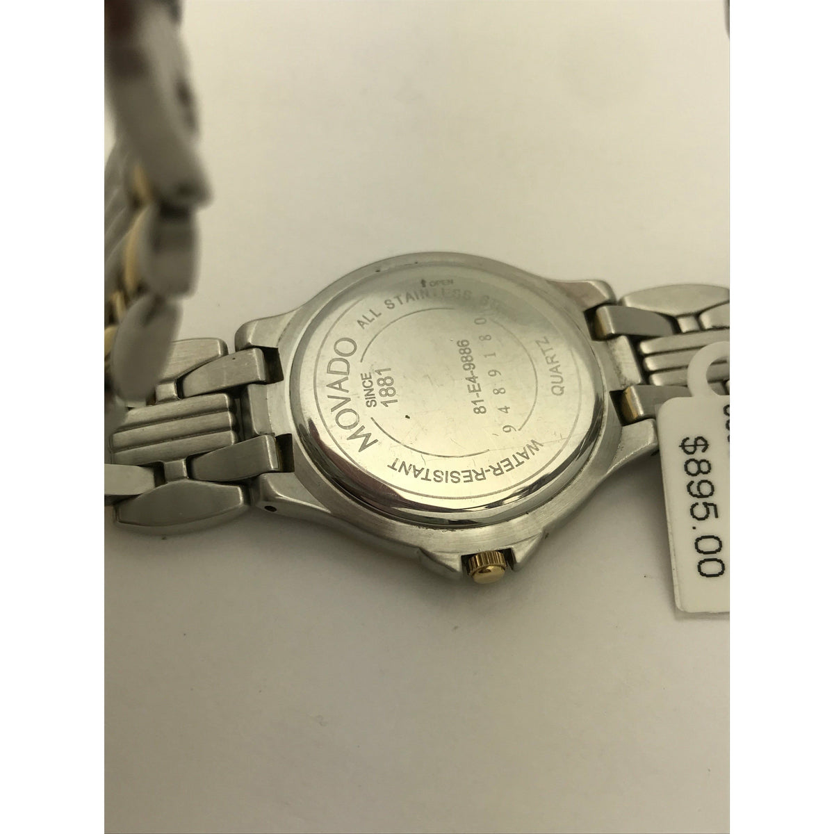 Movado Men's Museum Black Dial Two Tone Stainless Steel Bracelet Watch 0690789