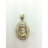 14K Two Toned Jesus Pendant with Crystals CHAR014
