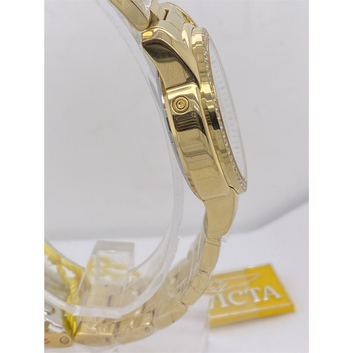 Invicta Angel Ladies White Mother of Pearl Dial Yellow Gold Tone Bracelet Watch 11771