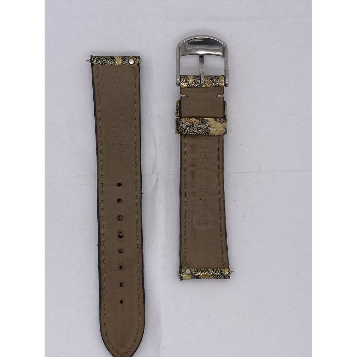 Michele Ladies Genuine Leather Leopard Print Watch Strap MS18AA350189