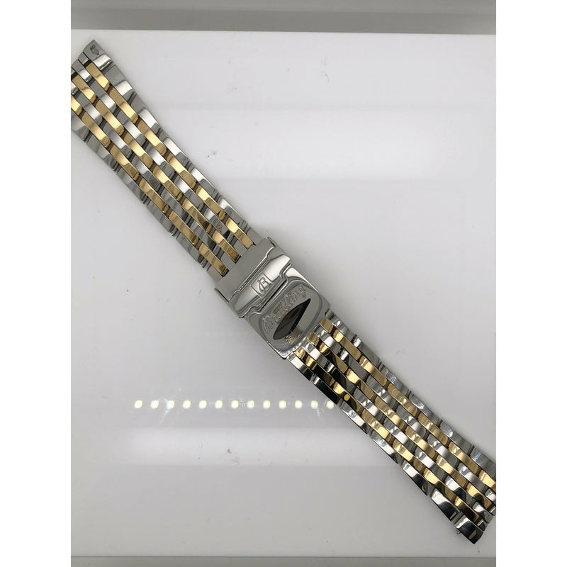 Breitling Two Tone Stainless Steel Strap Deployment Buckle 22-18mm 431D