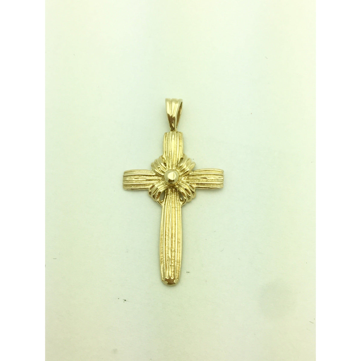 14K Yellow Gold Cross Pendant CHAR005