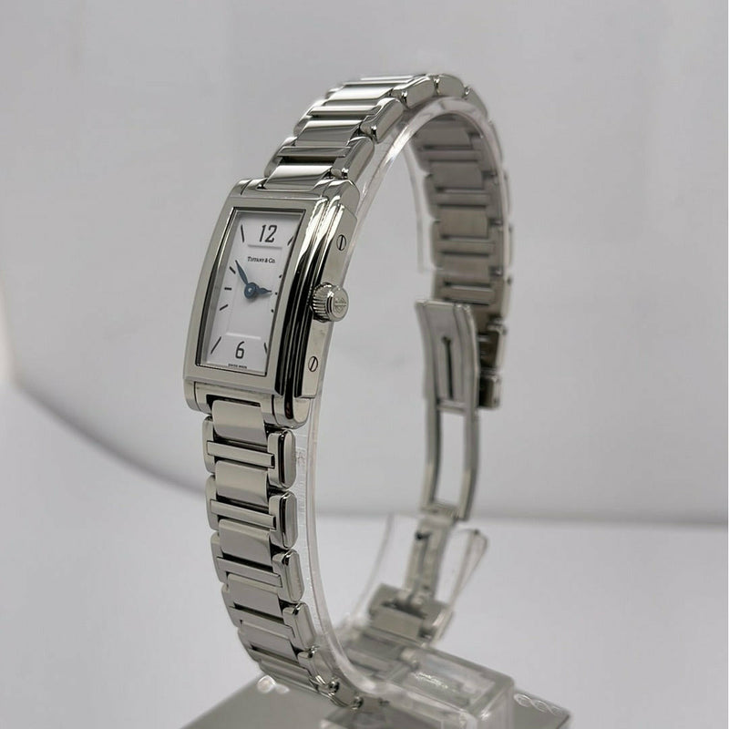 Tiffany & Co. Ladies White Dial Silver Tone Stainless Steel Bracelet Watch 050280219