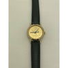Wittnauer Ladies Gold Tone Dial Black Genuine Leather Band Watch
