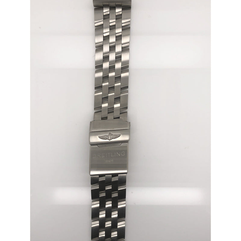 Breitling Silver Stainless Steel Strap Deployment Buckle 22-20mm 371A