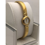 Anne Klein Ladies White Mother of Pearl Dial Gold Tone Bracelet Watch 753