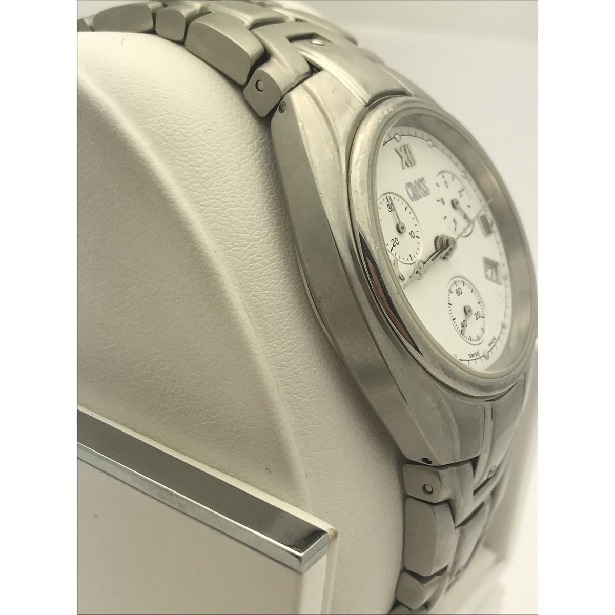 Cross Men's White Dial Stainless Steel Bracelet Watch GW20B