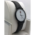AC Milan Men's White Dial Black Leather Strap Watch 0600