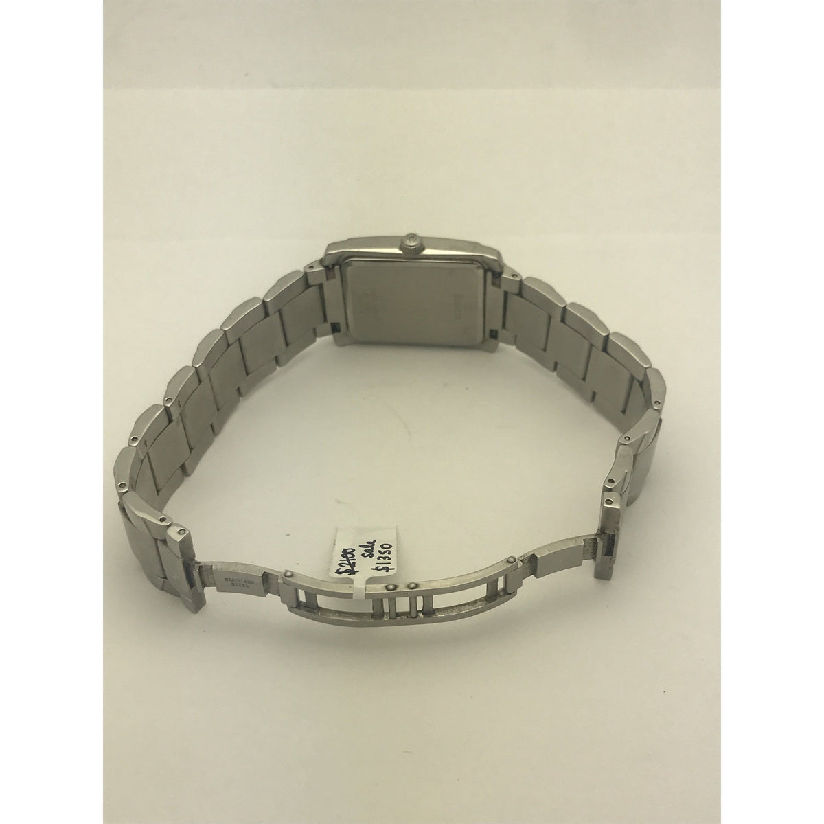 Bulova Ladies White Dial Silver Tone Stainless Steel Bracelet Watch 96G25
