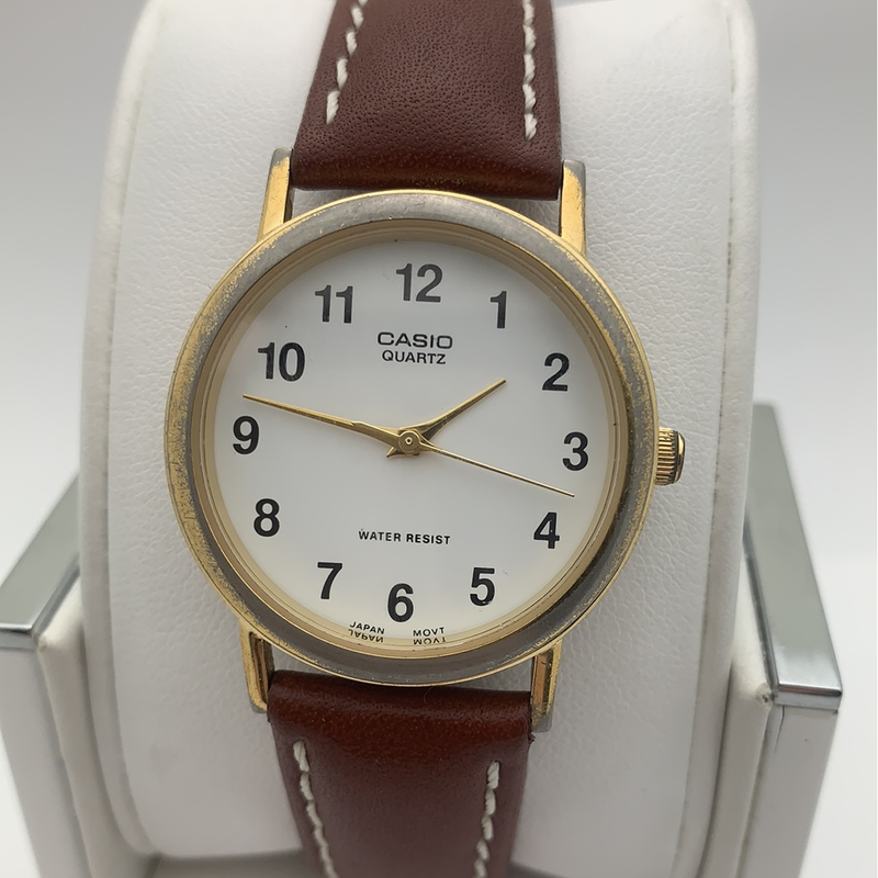 Casio Brown Leather Strap Watch MTP-1095 – ELI ADAMS JEWELERS