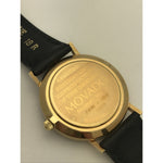 Movado Men's Limited Edition 1994 Black Dial Black Leather Strap Watch 1933775