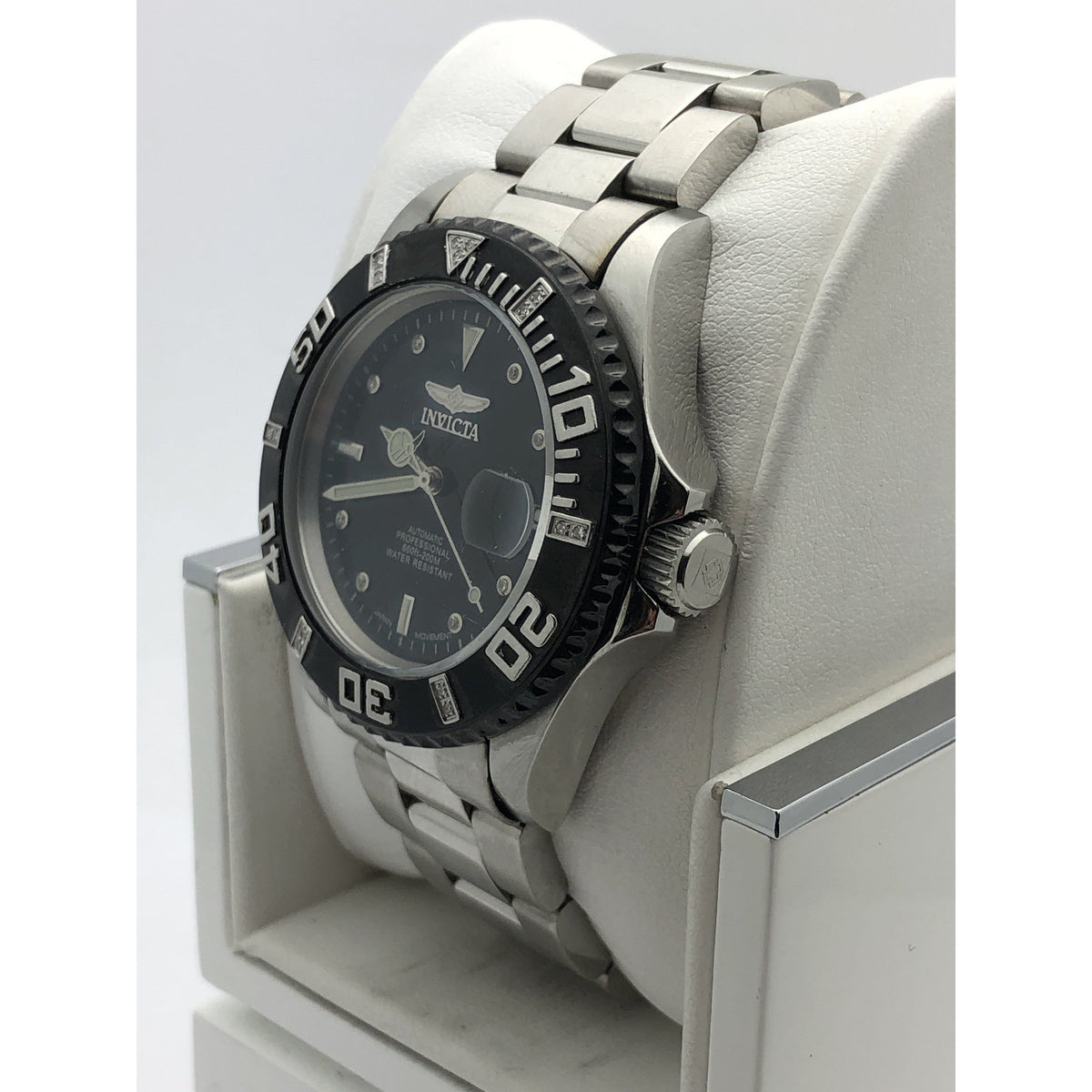Invicta Men's Black Dial Silver Stainless Steel Bracelet Automatic Watch 4847