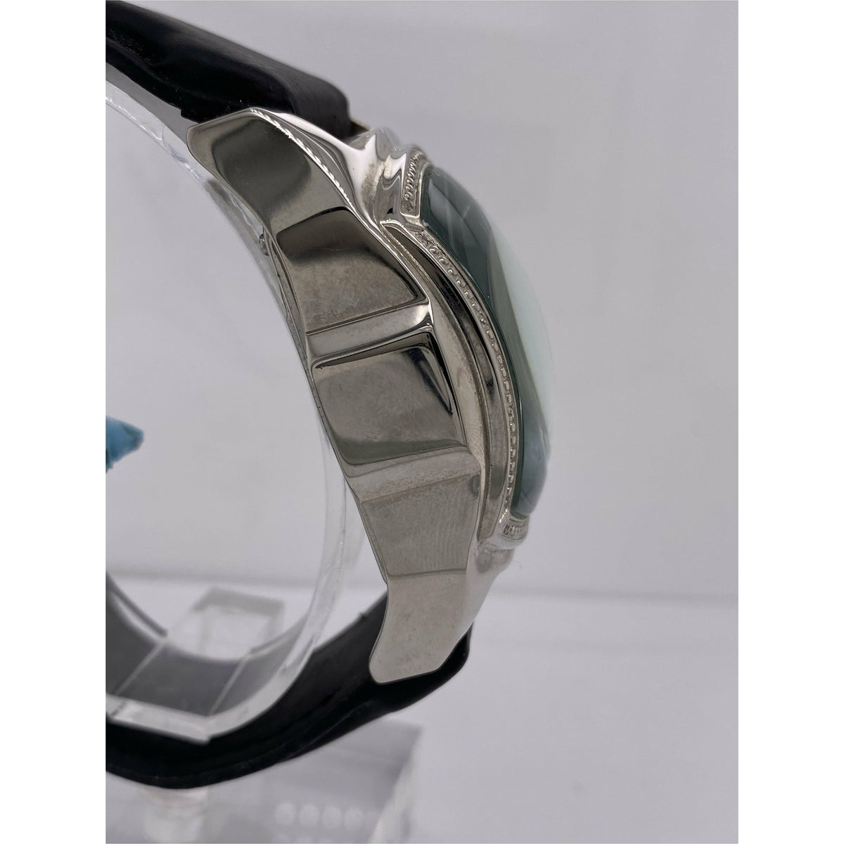 Techno Swiss Men's Rectangle Silver Dial Black Strap Watch G06TS11767