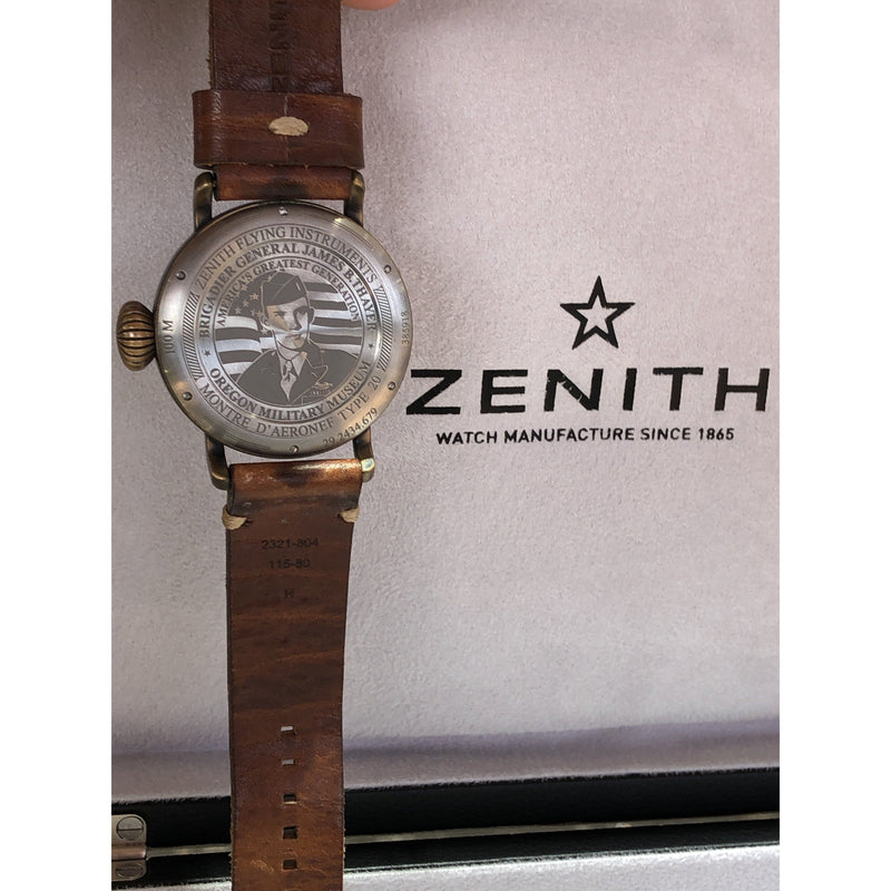 Zenith Men's Brigadier General James B. Thayer Nubuk Leather Watch 24.2434.679