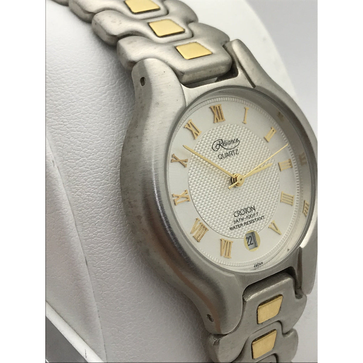 Croton Reliance Men's Quartz White Dial Two Tone Stainless Steel Watch R13643W