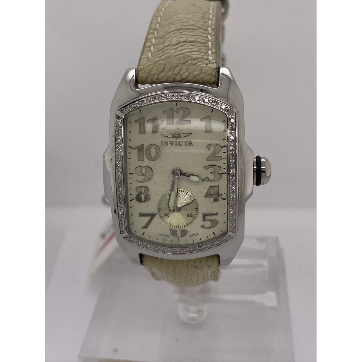 Invicta Ladies Lupah Beige Dial Beige Genuine Ostrich Strap Watch 2009