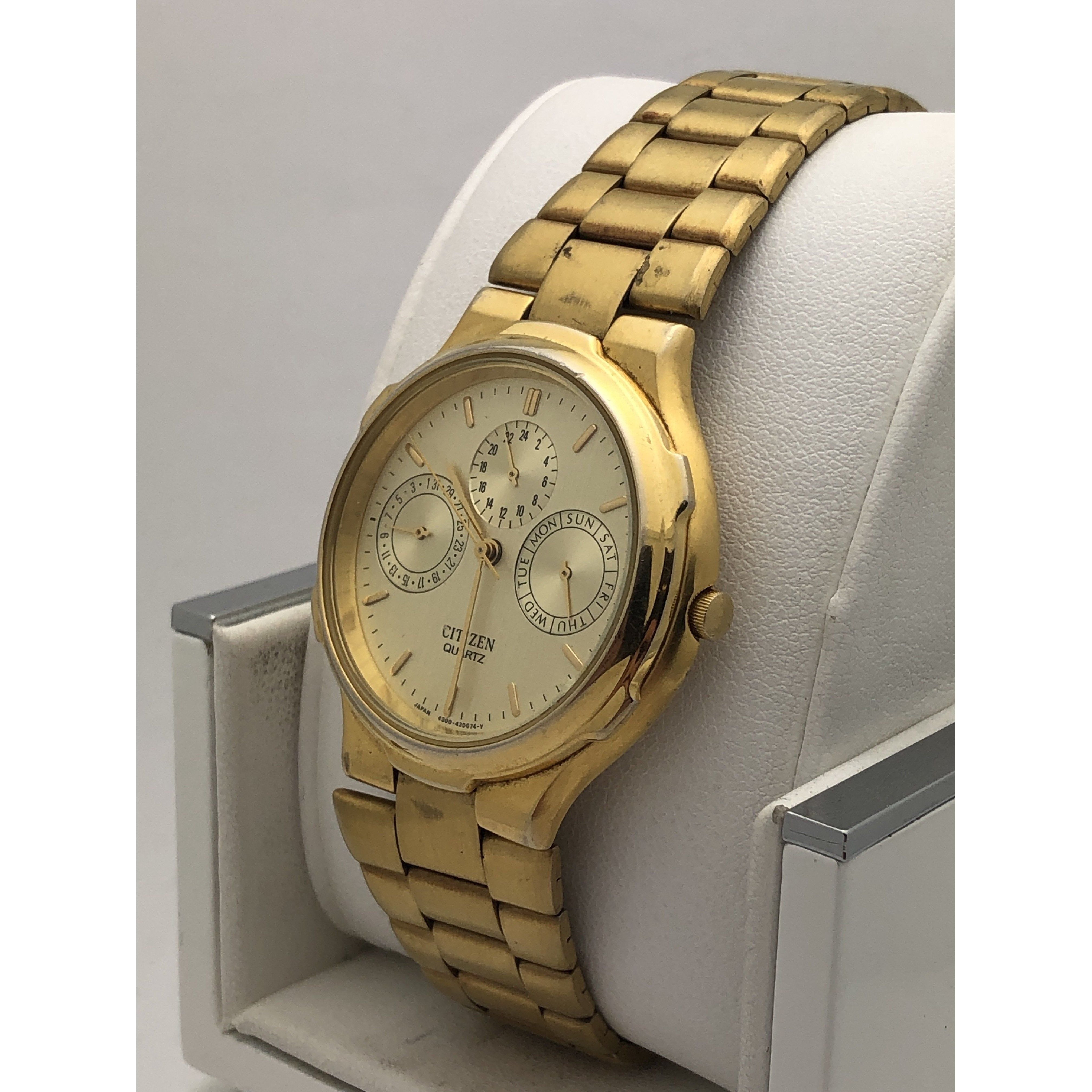 CITIZEN ゴールドメタル置時計 CITIZEN シチズン 置時計 ゴールド 4RG624 - メルカリ