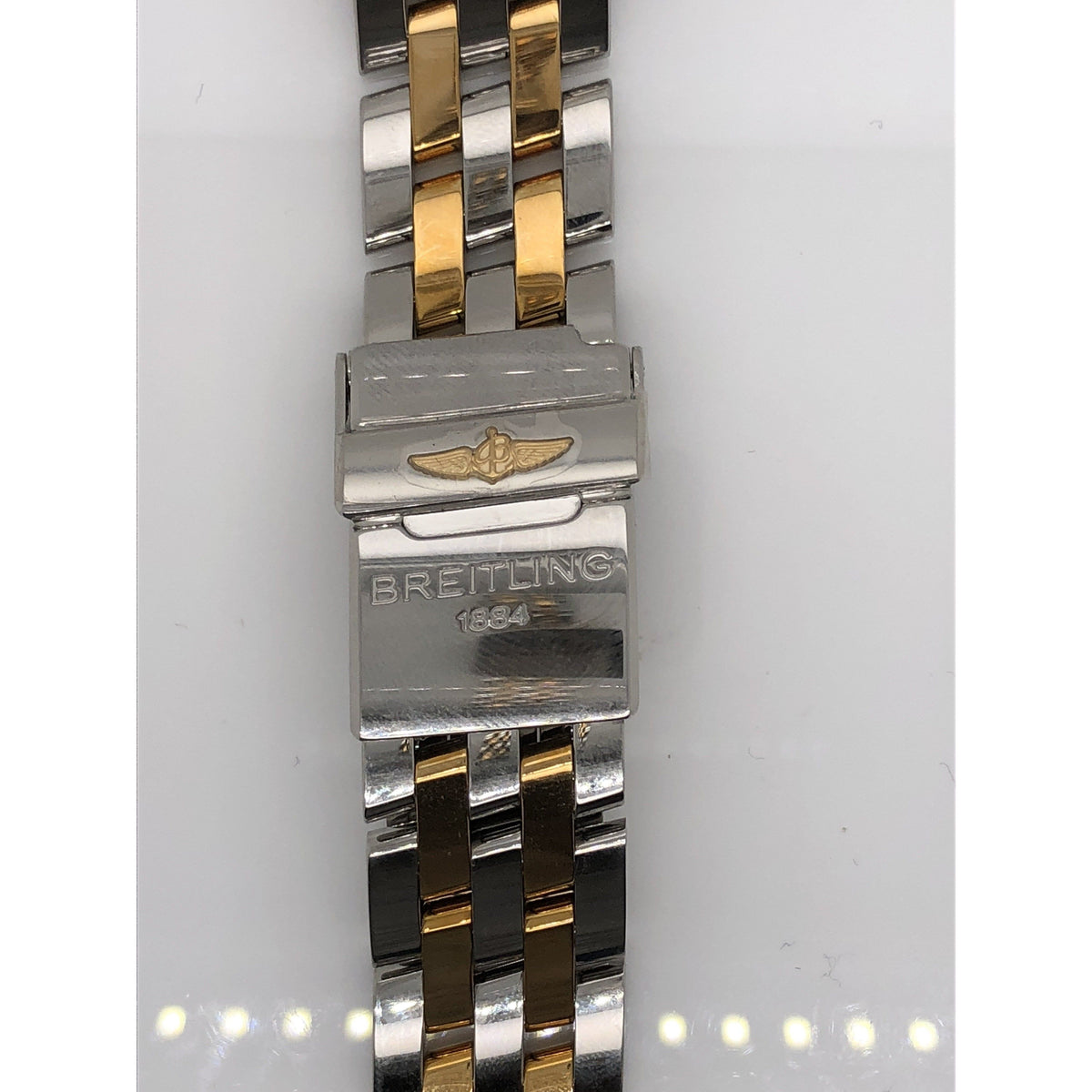 Breitling Two Tone Stainless Steel Strap Deployment Buckle 20-18mm 366D