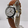 Movado Vizio Ladies White Dial Light Brown Leather Band Watch 1603924