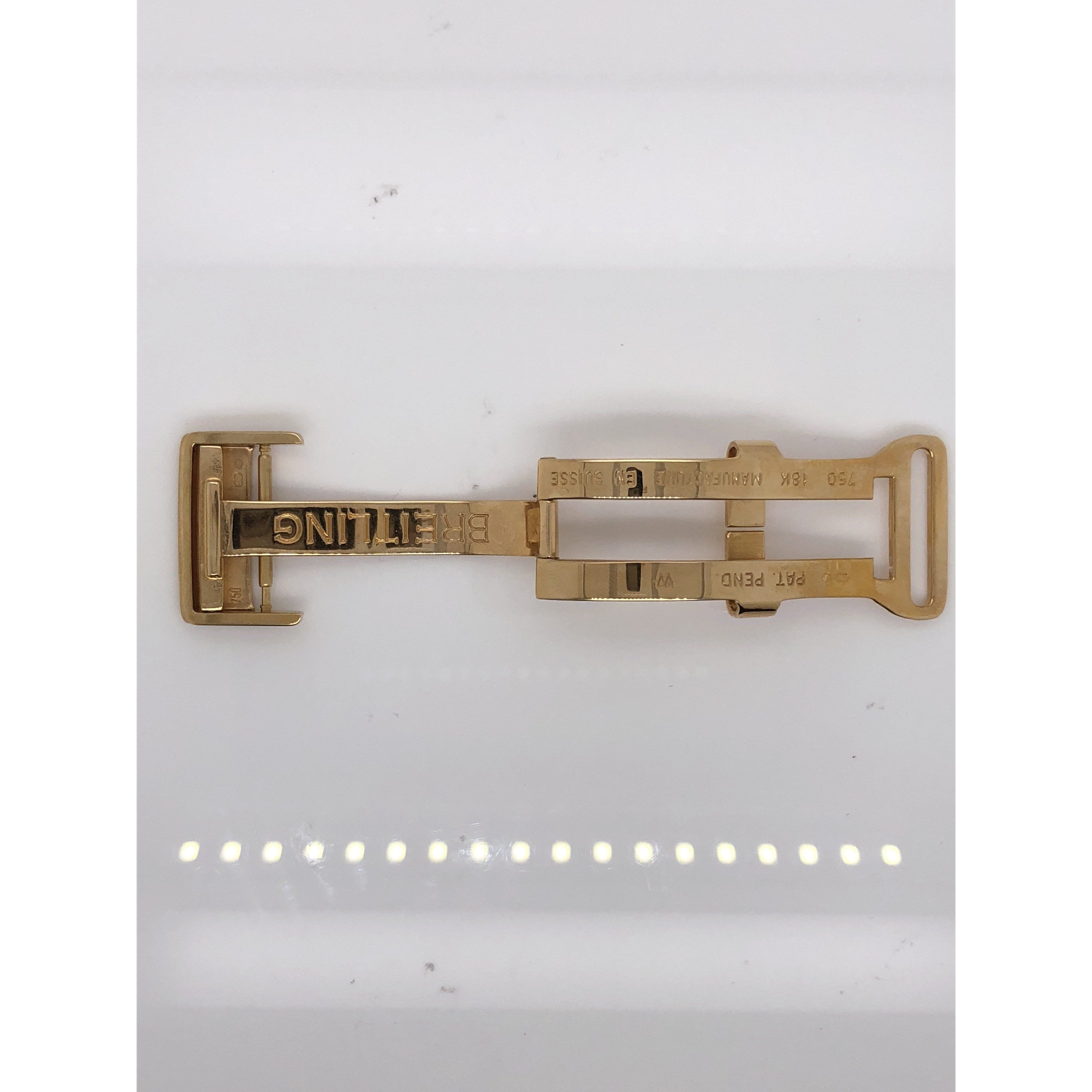 Breitling Toka Gold Fold Over Buckle 18mm K18D.1 – ELI ADAMS JEWELERS