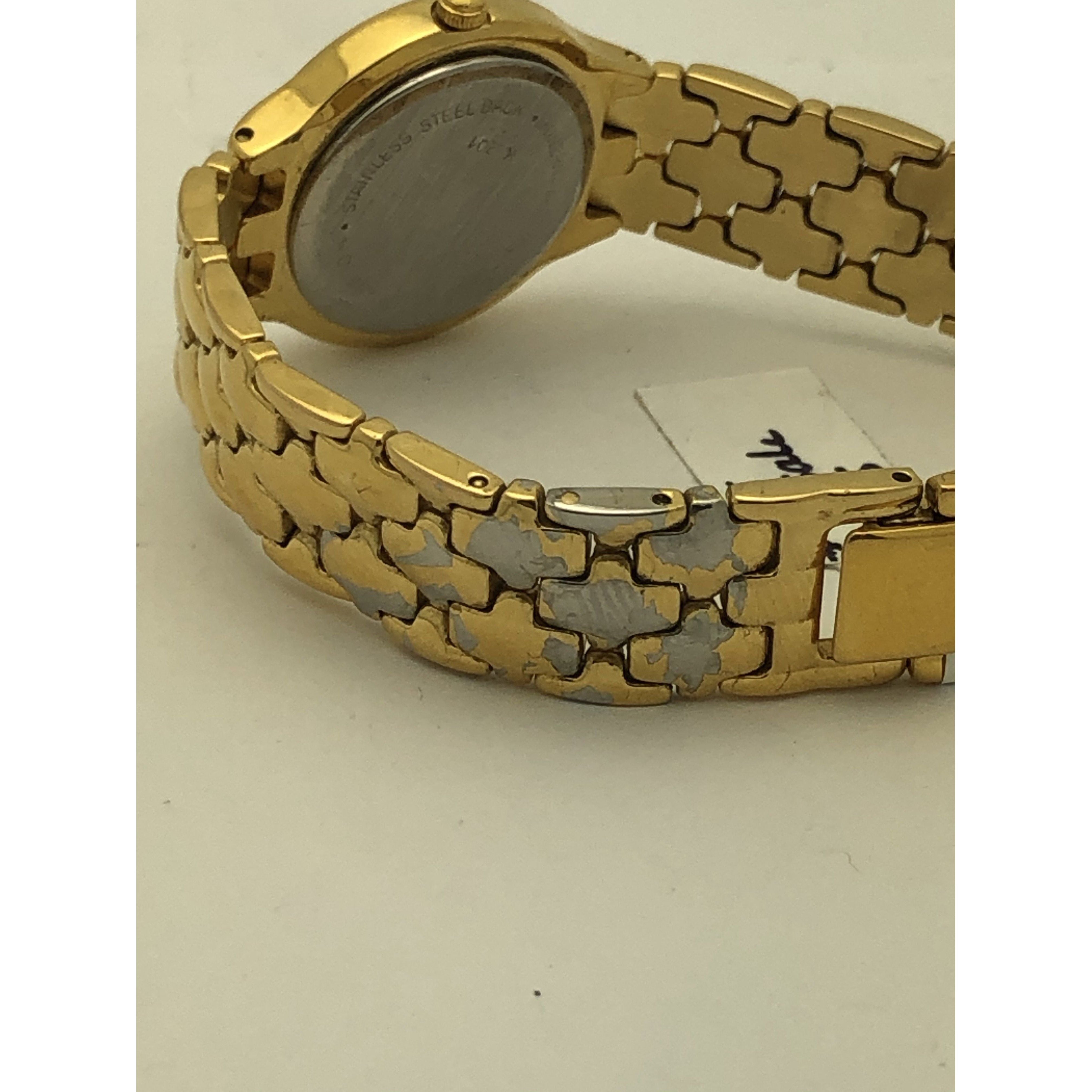 Tissot Ladies Stylist Black Dial Gold Tone Stainless Steel Watch