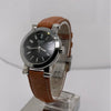 Movado Vizio Unisex Black Dial Brown Leather Strap Watch 1603607